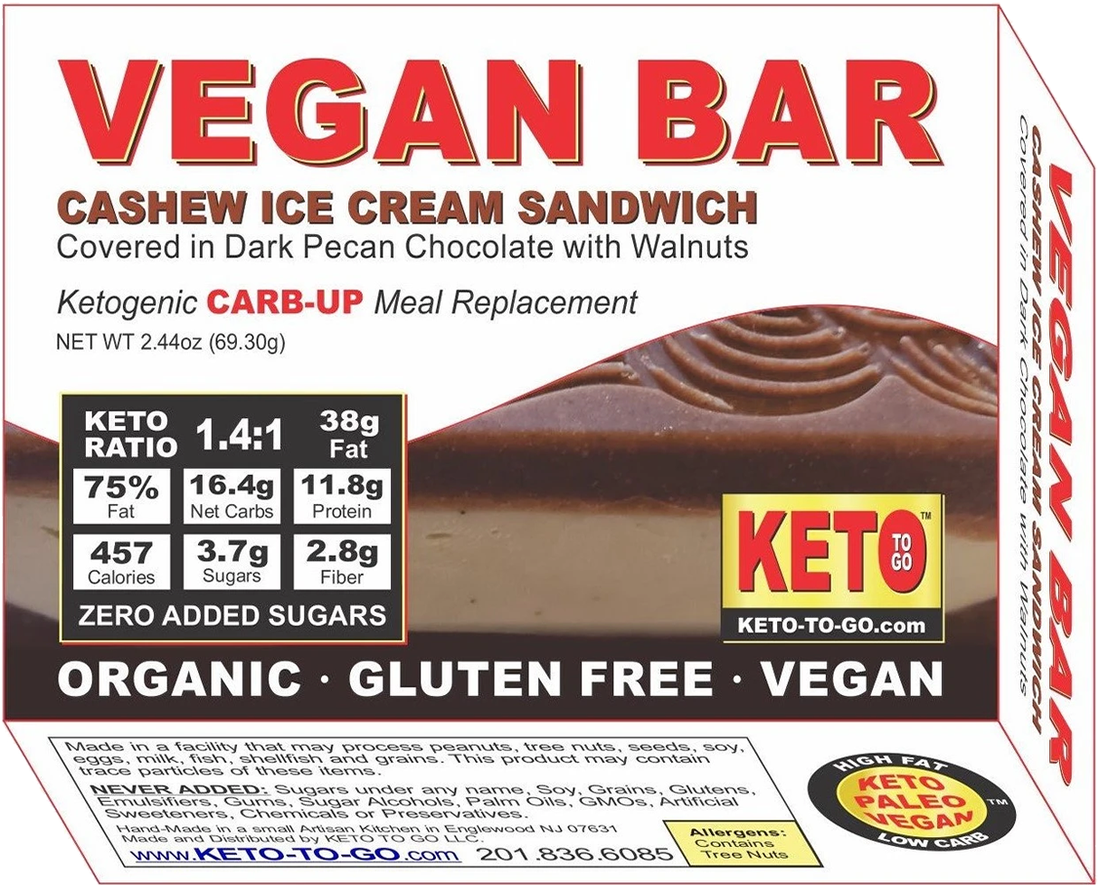 Keto Bars - Cashew Ice Cream Sandwich